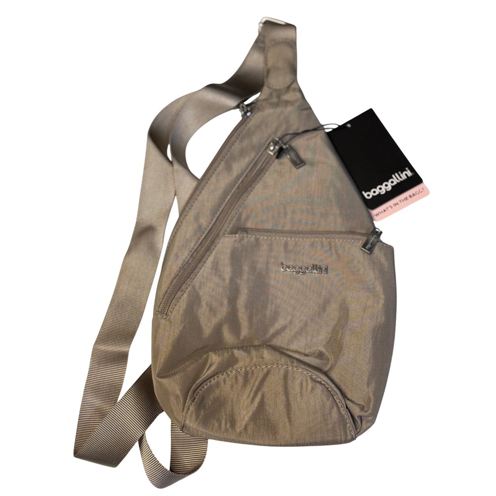 Baggallini Mini Sling Bag Moonrock Crossbody Travel Backpack Water Resistant